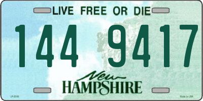 NH license plate 1449417