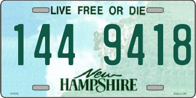 NH license plate 1449418