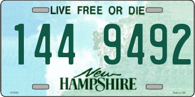 NH license plate 1449492