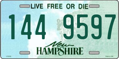 NH license plate 1449597