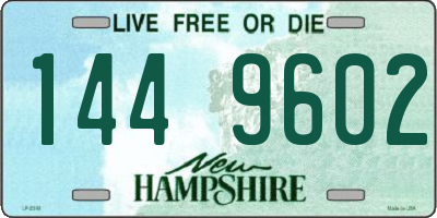 NH license plate 1449602