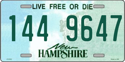 NH license plate 1449647