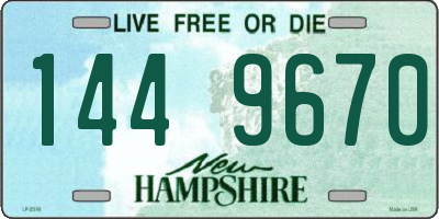 NH license plate 1449670