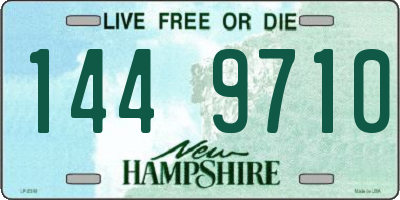 NH license plate 1449710