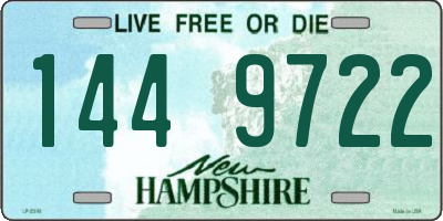 NH license plate 1449722