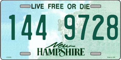 NH license plate 1449728