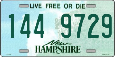 NH license plate 1449729