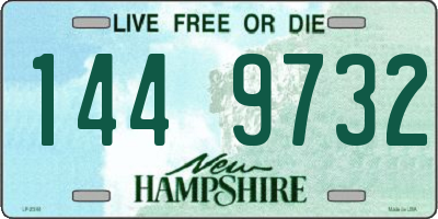 NH license plate 1449732