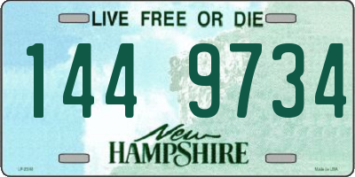NH license plate 1449734