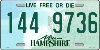 NH license plate 1449736