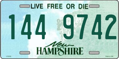 NH license plate 1449742