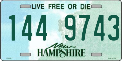 NH license plate 1449743