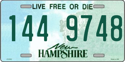 NH license plate 1449748