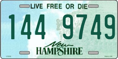 NH license plate 1449749