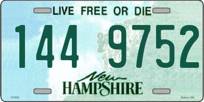 NH license plate 1449752