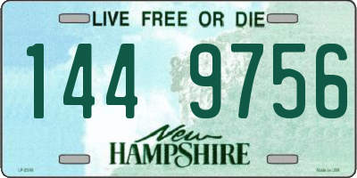 NH license plate 1449756