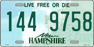 NH license plate 1449758