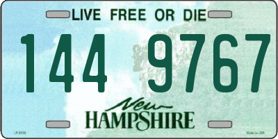 NH license plate 1449767