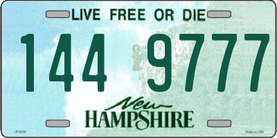 NH license plate 1449777