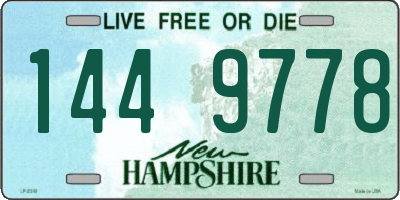 NH license plate 1449778
