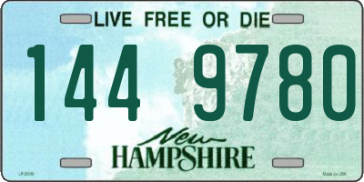 NH license plate 1449780