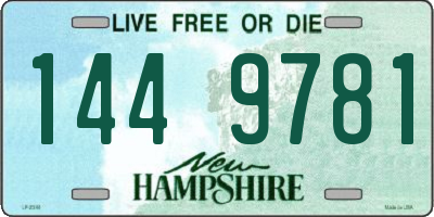 NH license plate 1449781