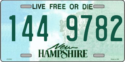 NH license plate 1449782