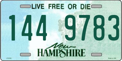 NH license plate 1449783