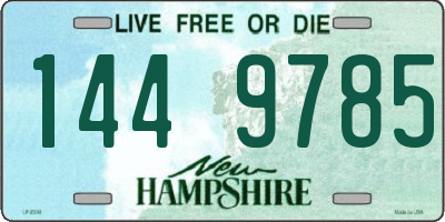 NH license plate 1449785