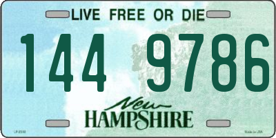NH license plate 1449786