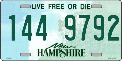 NH license plate 1449792