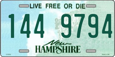 NH license plate 1449794