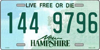 NH license plate 1449796