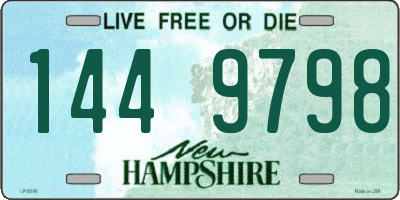 NH license plate 1449798