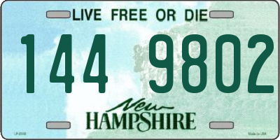 NH license plate 1449802