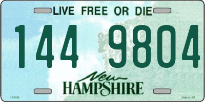 NH license plate 1449804