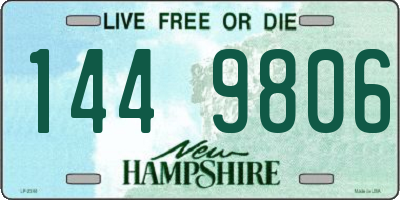 NH license plate 1449806