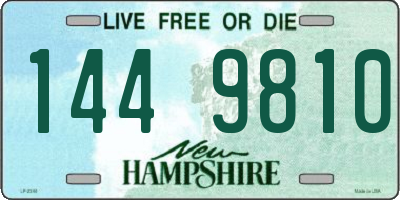 NH license plate 1449810