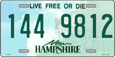 NH license plate 1449812