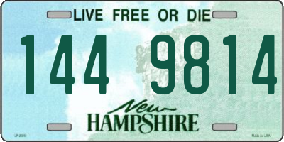 NH license plate 1449814