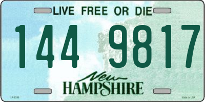 NH license plate 1449817
