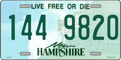 NH license plate 1449820