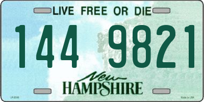 NH license plate 1449821