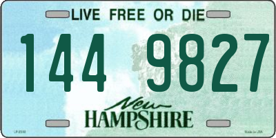 NH license plate 1449827