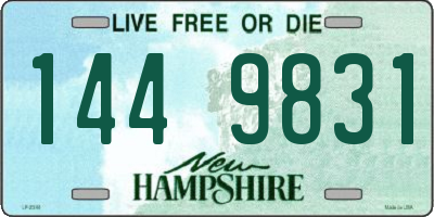NH license plate 1449831