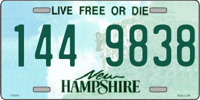NH license plate 1449838