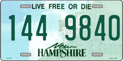 NH license plate 1449840
