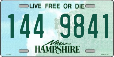 NH license plate 1449841