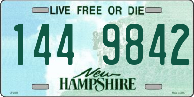 NH license plate 1449842