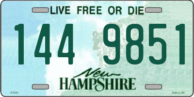NH license plate 1449851